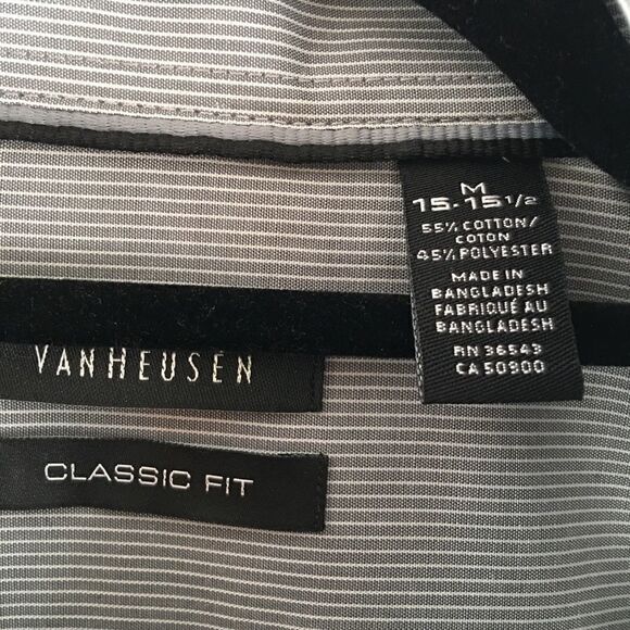 Van Heusen NWT Classic Fit Pin Stripe Button Down Shirt | Neck Size 15.5 - Picture 2 of 5